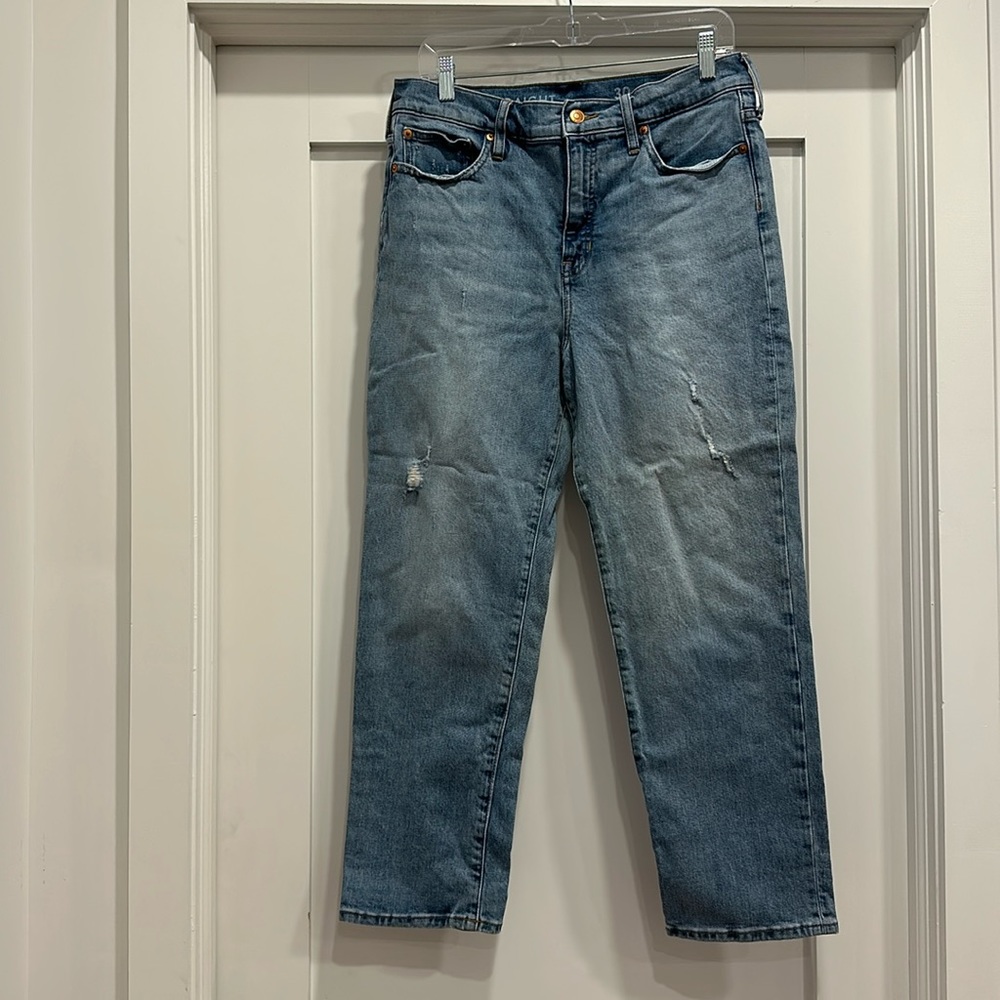 J. Crew Classic Straight Distressed Jeans
